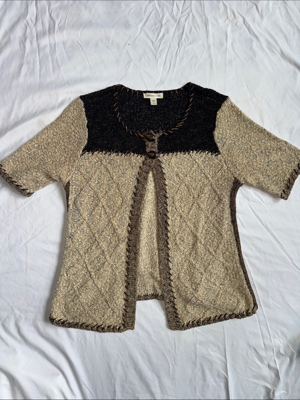 Vintage Patchwork Knit Shirt